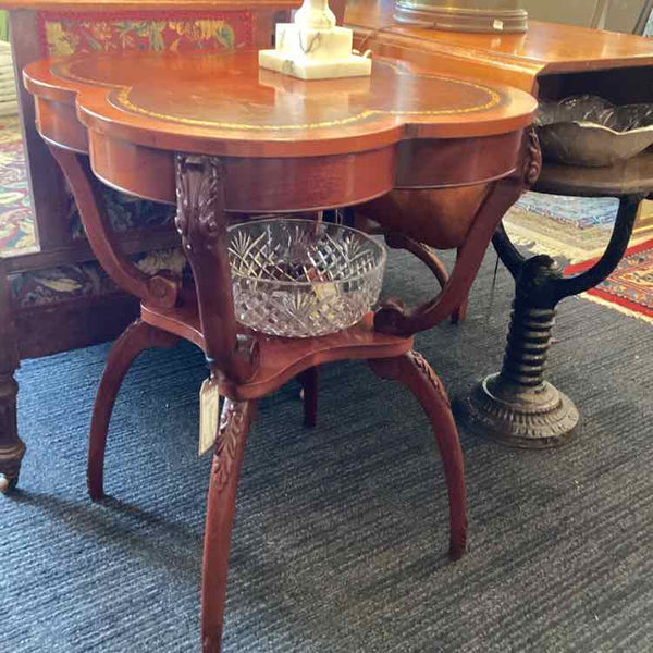 Mahogany Table With Leather Top