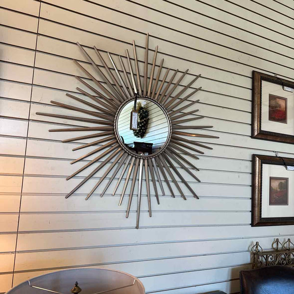 Silver Sunburst Mirror