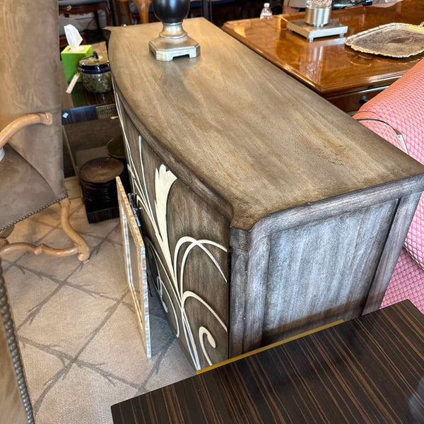 Gray Cabinet with Cream Overlay