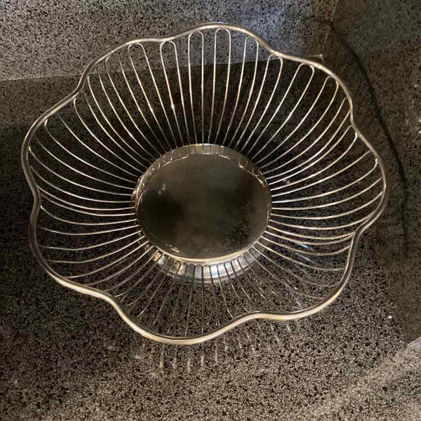 Scalloped Silverplate Wire Basket