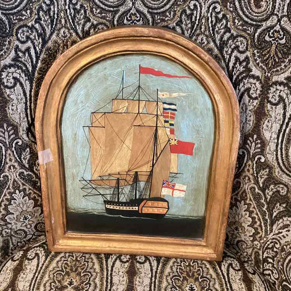 Antique Folk Art Sailing Ship