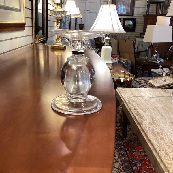 Heavy Glass Pillar Candle Holder