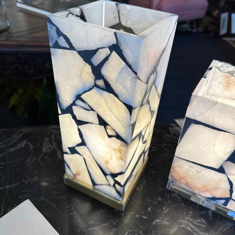 Square Alabaster Lamp