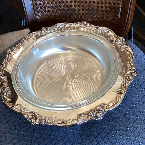 Lunt Silverplate Round Casserole Dish