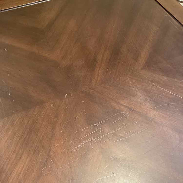 Vintage Flip Top Game Table w/Leather Top