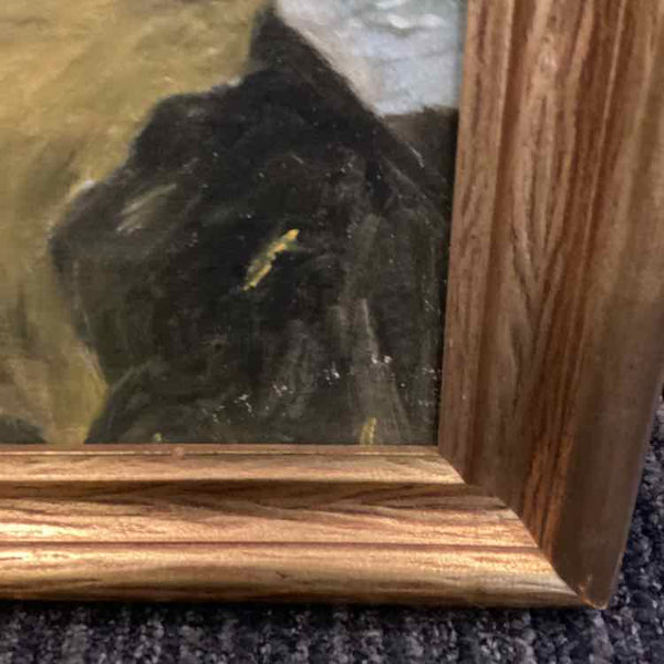 Rocky Shoreline Oil Painting