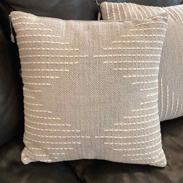 Light Blue with White Stitching Pillow