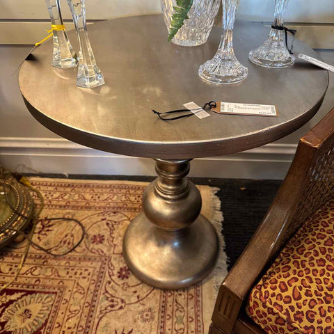 Silver Pedestal Table