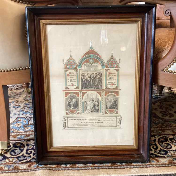 1891 Wedding Fraktur Picture