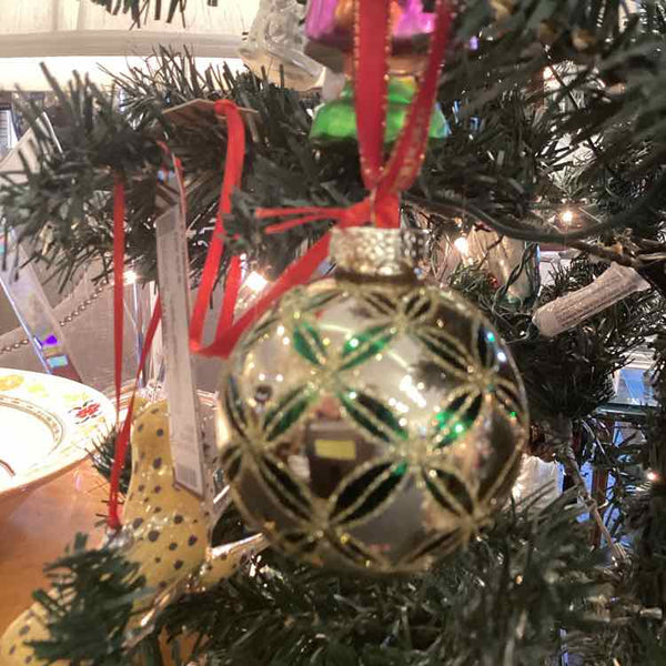 Waterford Green & Gold Ornament