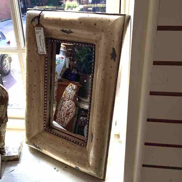 Heavy Rectangular Wood Mirror