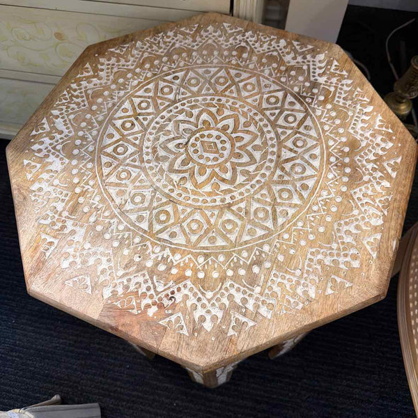 Wood Moroccan Side Table