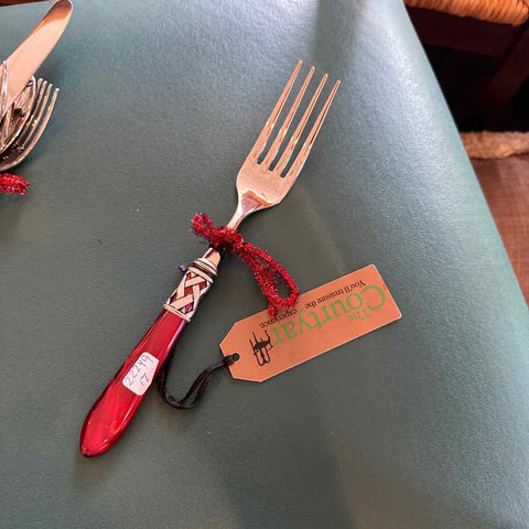 Vietri Aladdin Red Serving Fork