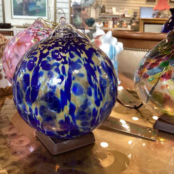 Blue Art  Glass Ball