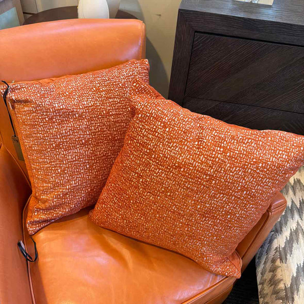 2 Orange Down Pillows