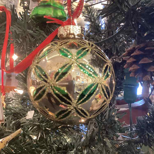 Waterford Green & Gold Ornament