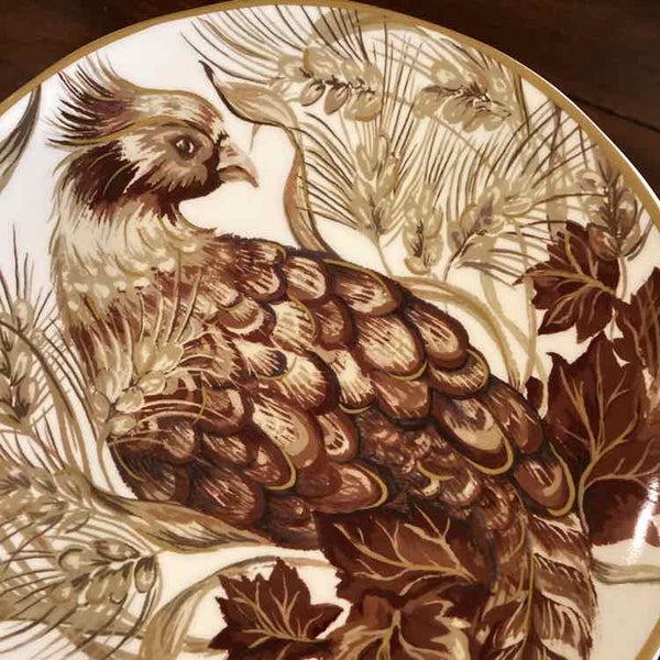 Pottery Barn Set of 8 "Pheasant" Salad Plate