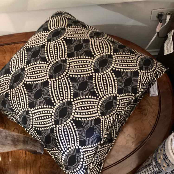 Two Black And Cream Pillows