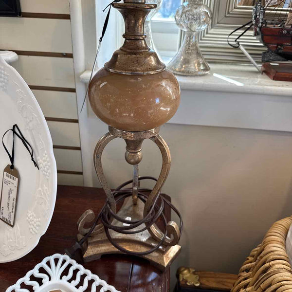 Gold, Metal & Quartz Lamp