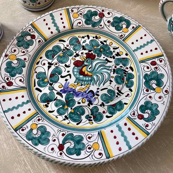 Set of Artistica Orvieto Green Rooster China