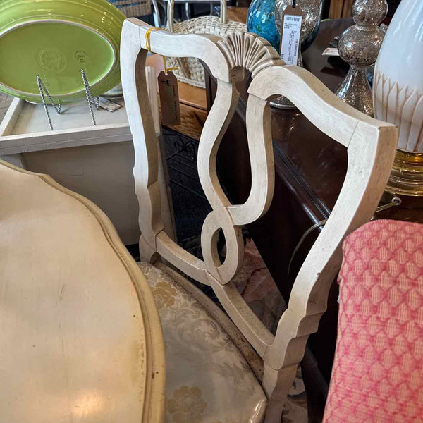 Vintage French Dining Table with 6 Chairs and 2 Leaves