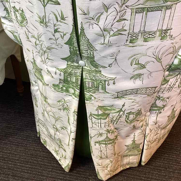 Century Green And White Pagoda Arm Chair