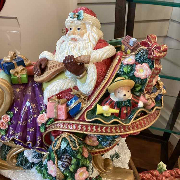 Fitz &  Floyd Santa Music Box