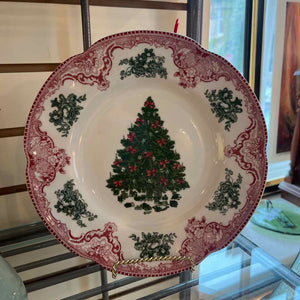 2 Johnson Bros. Tree Holiday Plates