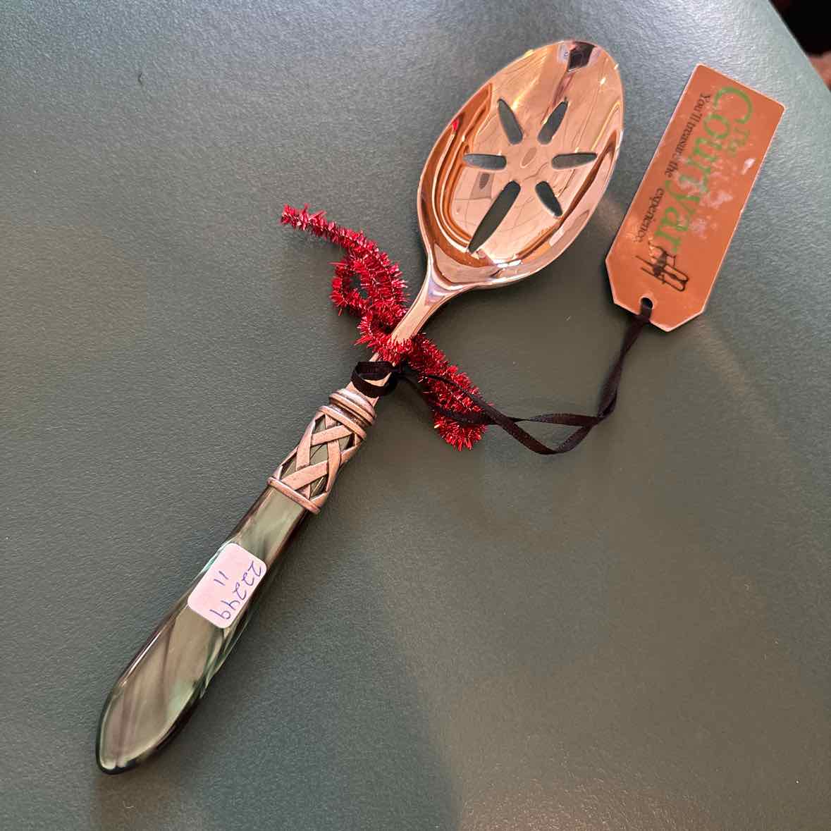 Vietri Aladdin Green Slotted Server