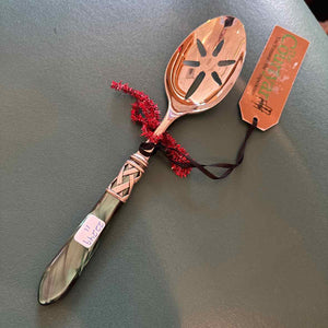 Vietri Aladdin Green Slotted Server