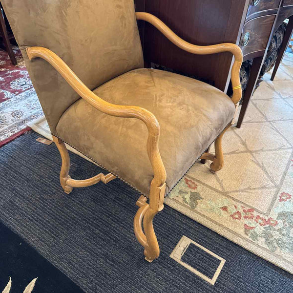 Kreiss Ultra-Suede Caramel Arm Chair