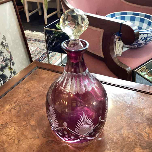 Antique Ruby Red  Decanter