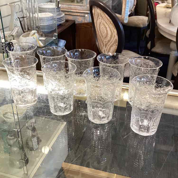 Eight Webb Corbett Crystal Glasses