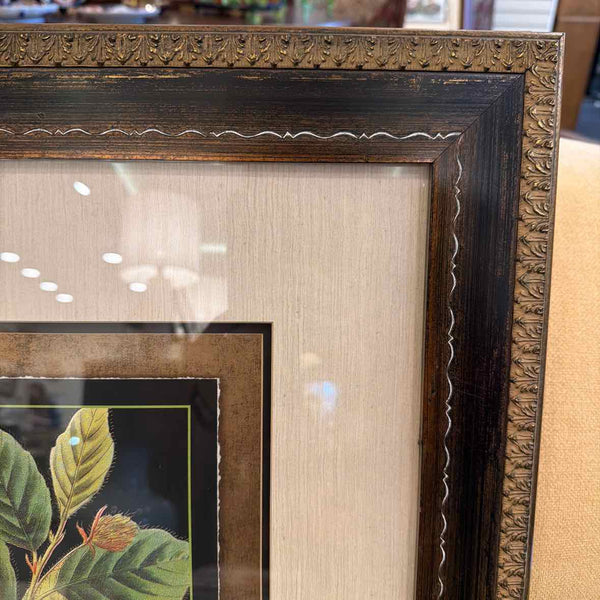 Black Botanical Leaf Print