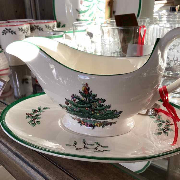 Spode Christmas Gravy Boat & Saucer