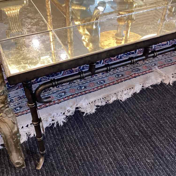 Brass And Mirrored Glass Coffee Table
