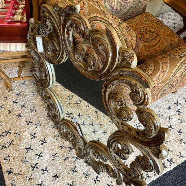 Carved Scroll Mirror