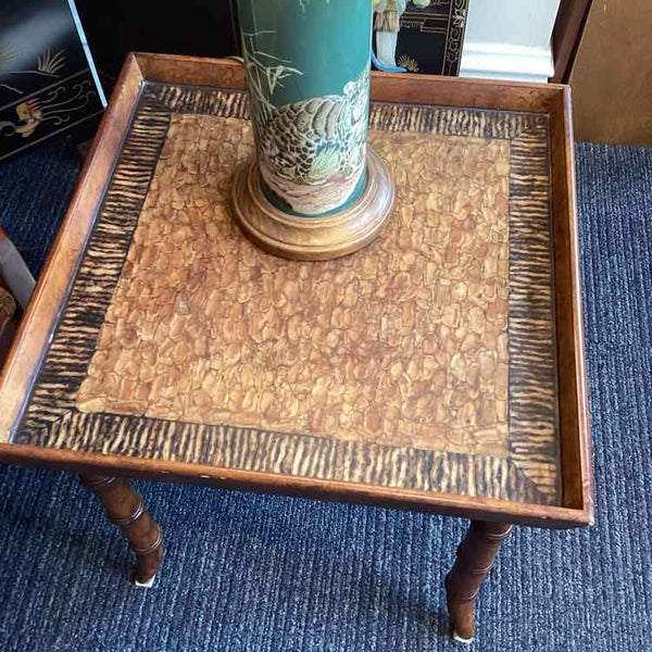 Faux Bamboo Side Table
