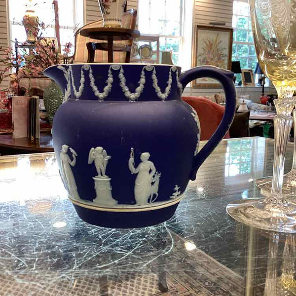 Blue Jasperware Pitcher