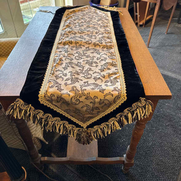Black And Gold Velvet Runner