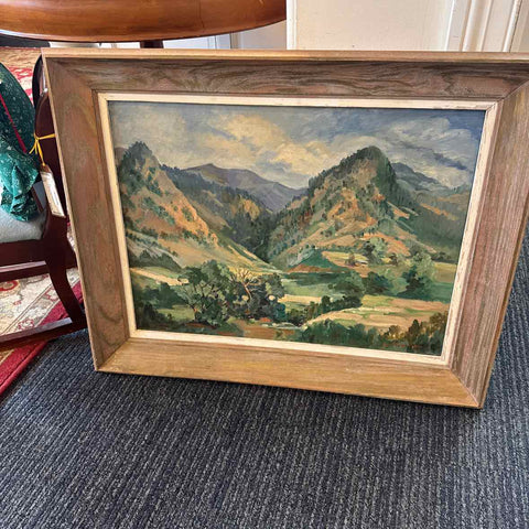 Signed Oil of Mountain Scene