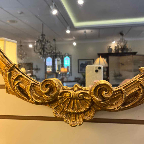 Oval Ornate Gold Mirror