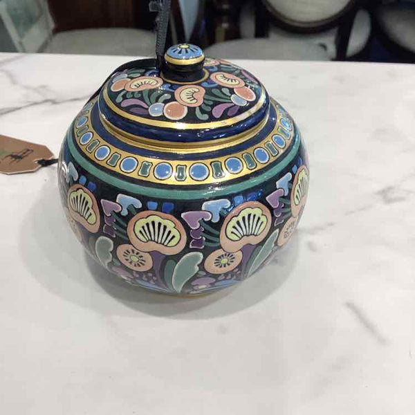 A. Berglund Cloisonne Lidded Jar