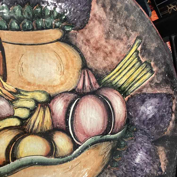 Decorative Terracotta Platter - Still Life
