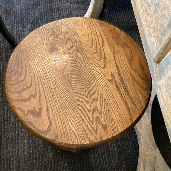 Industrial MetalBase, Oak Top Side Table
