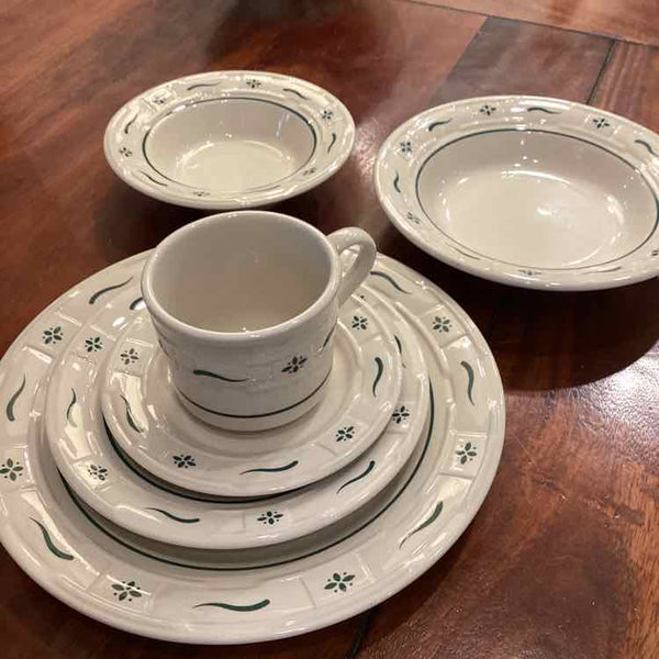 12 Settings Longaberger Pottery "Woven Traditions"