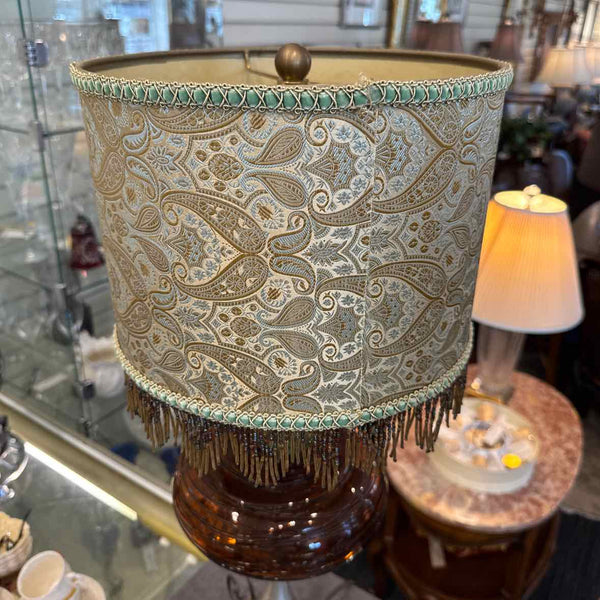 Amber Glass Lamp
