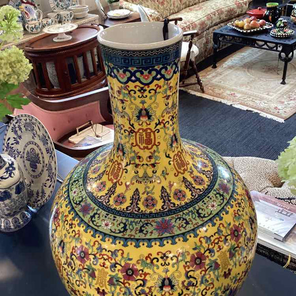 Asia Yellow Gourd Vase