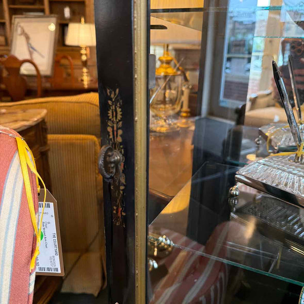 Black Victorian Glass Curo on Legs