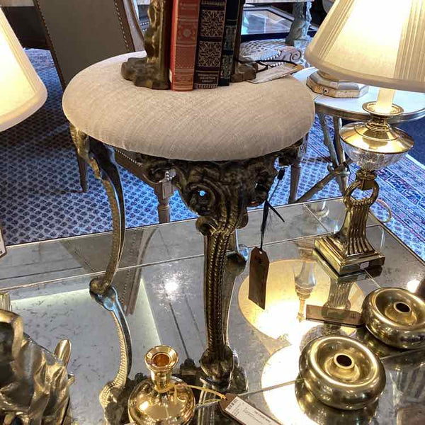 Upholstered Cast Iron Stool